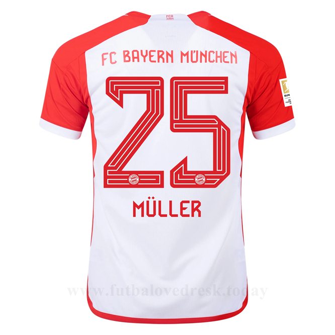 Lacné Futbalove Dresy Bayern Munich MULLER #25 Domáci Dres 2023-24